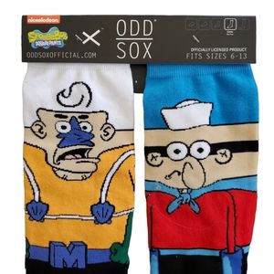 Odd Sox Men's Mermaid‎ Man & Barnacle Boy 1 Pair New